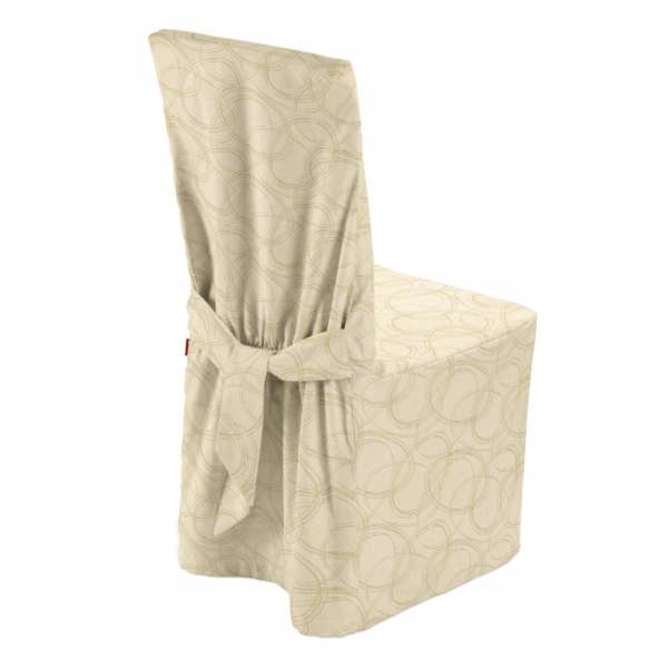 Dekoria pl pl Sukienka na krzesło geometryczny wzór na kremowym tle 45 × 94 cm Living 580-161-81