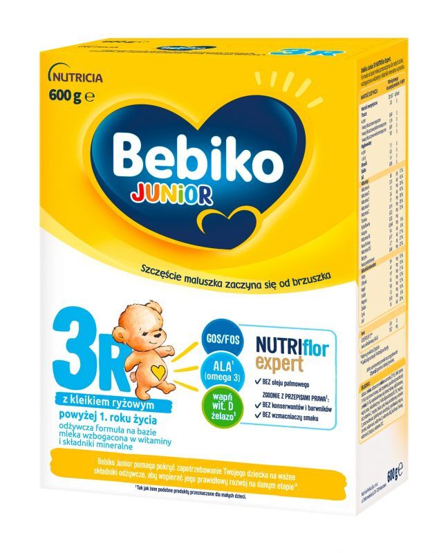 Bebiko Junior 3R Odżywcza formuła na bazie mleka dla dzieci powyżej 1. roku życia 600 g