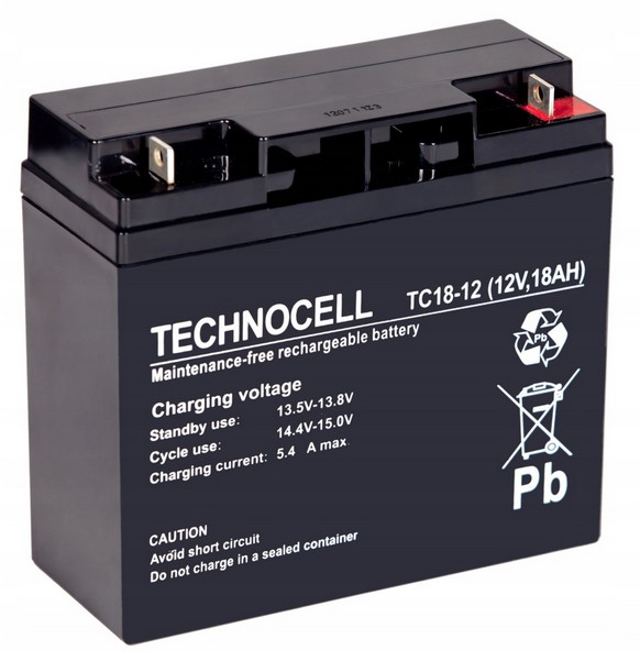 Akumulator AGM Technocell TC 18-12 HR (12V 18Ah)