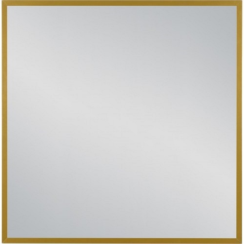 Lustro łazienkowe kwadratowe 80x80 cm złota rama