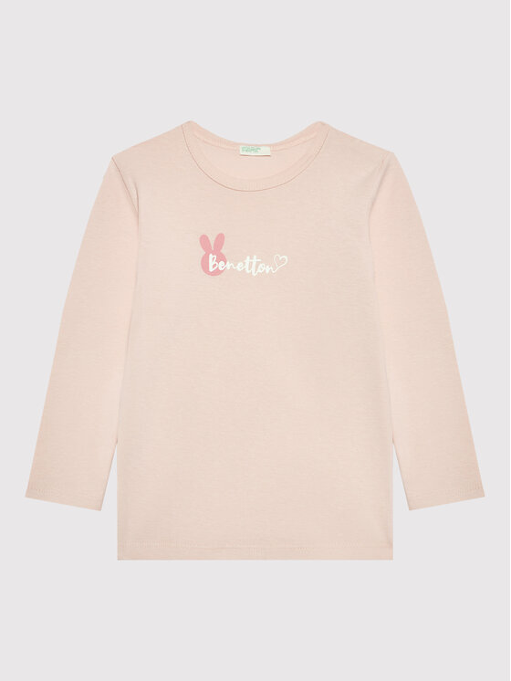 United Colors Of Benetton Bluzka 3I9WA100T Różowy Regular Fit