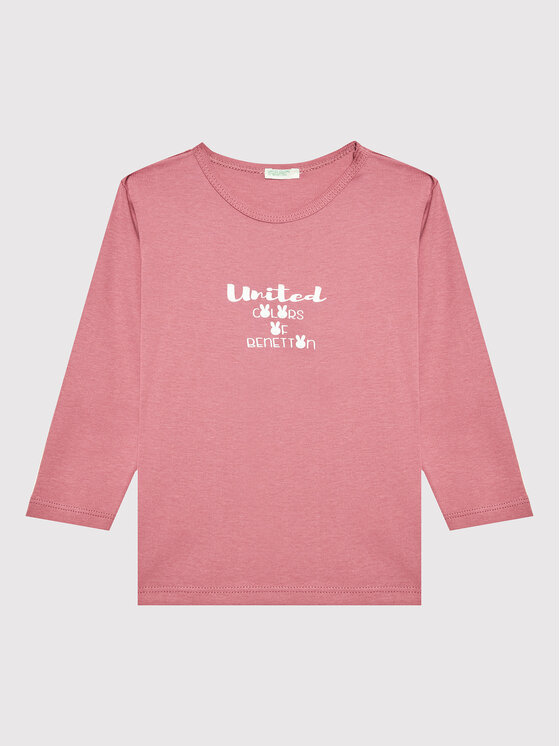 United Colors Of Benetton Bluzka 3I9WA100T Różowy Regular Fit
