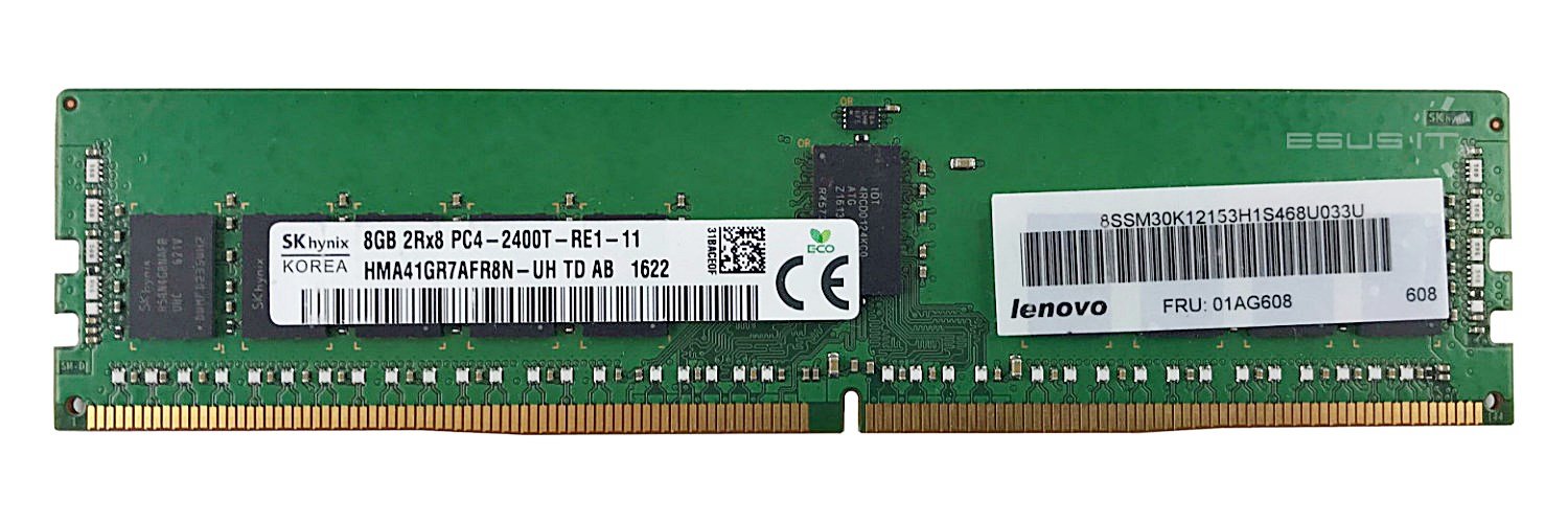 RAM 1x 8GB Hynix ECC REGISTERED DDR4 2Rx8 2400MHz PC4-19200 RDIMM | HMA41GR7AFR8N-UH