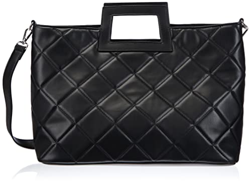 PIECES Women's PCMATHILDA D2D DE Shopper, Black