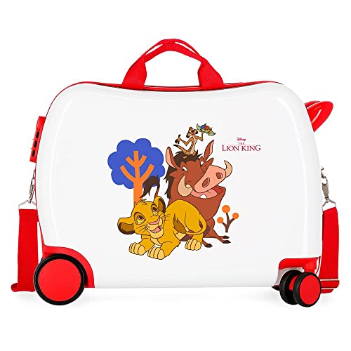 Disney El Rey Leon walizka dla dzieci biała 50 x 39 x 20 cm sztywne ABS kombinowane zamknięcie boczne 34 l 1,8 kg 4 koła