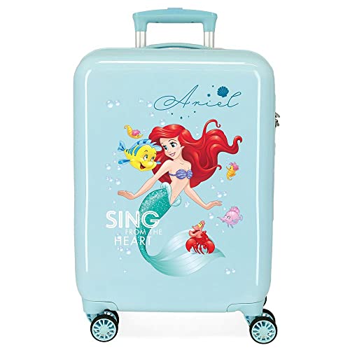 Disney Księżniczki walizka kabinowa niebieska 38 x 55 x 20 cm sztywne ABS boczne zapięcie 34 l 2 kg 4 podwójne koła