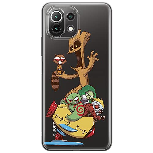 ERT GROUP etui na telefon Xiaomi MI 11 LITE 4G / 5G / 11 LITE 5G NE, case oryginalny i oficjalnie licencjonowany przez Marvel, wzór Strażnicy Galaktyki 020, plecki z TPU częściowo przeźroczyste