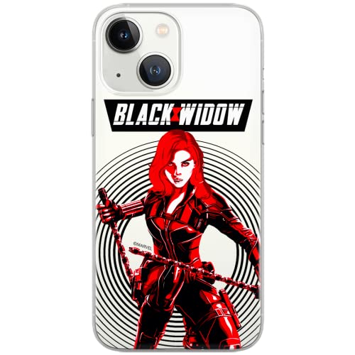 ERT GROUP etui na telefon Apple Iphone 13, case oryginalny i oficjalnie licencjonowany przez Marvel, wzór Czarna Wdowa 008, optymalnie dopasowane, plecki z TPU cześciowo przeźroczyste