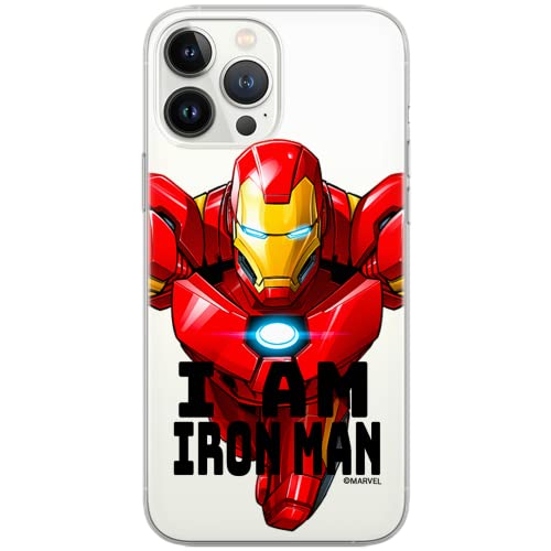 ERT GROUP etui na telefon Apple Iphone 13 PRO MAX, case oryginalny i oficjalnie licencjonowany przez Marvel, wzór Iron Man 029, optymalnie dopasowane, plecki z TPU cześciowo przeźroczyste