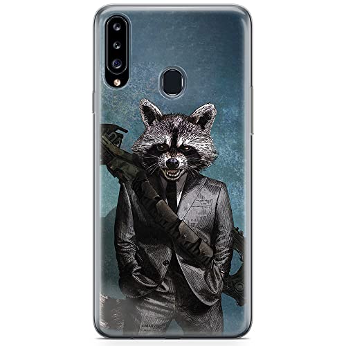 Etui Rocket 002 Marvel Nadruk pełny Niebieski Producent: Samsung, Model: A20S