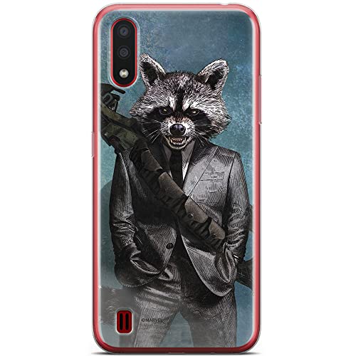 Etui Rocket 002 Marvel Nadruk pełny Niebieski Producent: Samsung, Model: A01