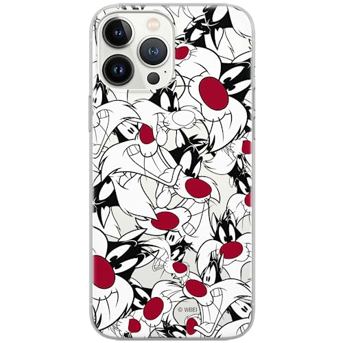 ERT GROUP etui na telefon Apple Iphone 13 PRO, case oryginalny i oficjalnie licencjonowany przez Looney Tunes, wzór Sylwester 004, optymalnie dopasowane, plecki z TPU cześciowo przeźroczyste