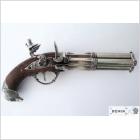 Denix (1307) PISTOLET CZTEROLUFOWY Z GŁOWĄ ORŁA 1307