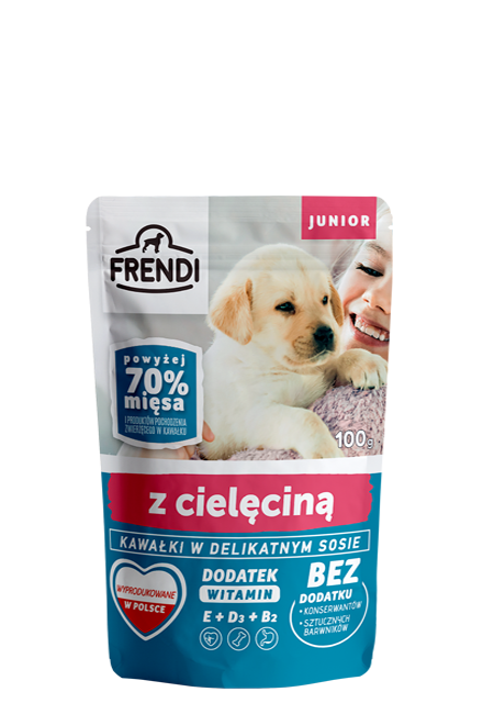 Frendi- Junior, Kawałki w delikatnym sosie z cielęciną 100g