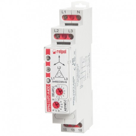 RPN-1VFT-A400 Przekaźnik nadzorczy 1P, 12A, 400 V AC, AgSnO2