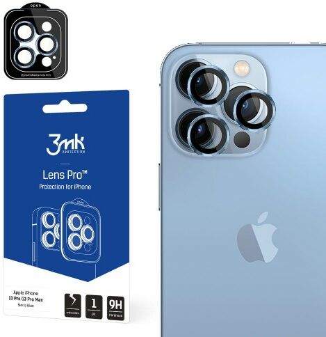 3mk Osłona na aparat Lens Protection Pro 1 zestaw dla iPhone 13 Pro/ 13 Pro Max, niebieska