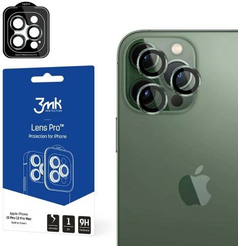 3mk Osłona na aparat Lens Protection Pro 1 zestaw dla iPhone 13 Pro/ 13 Pro Max, zielona
