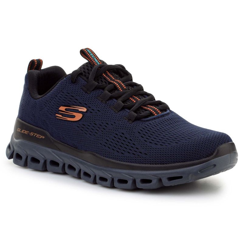 Buty Skechers Glide Step Fastun Up M 232136-NVBK czarne granatowe