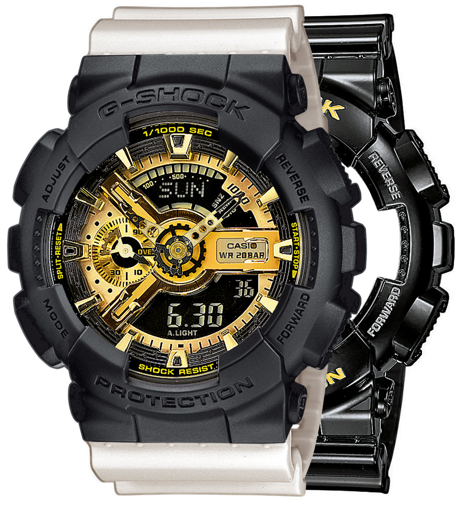 Zegarek G-SHOCK SET GA-110GB-1AER + BEZEL 10358741 + PASEK 10395227