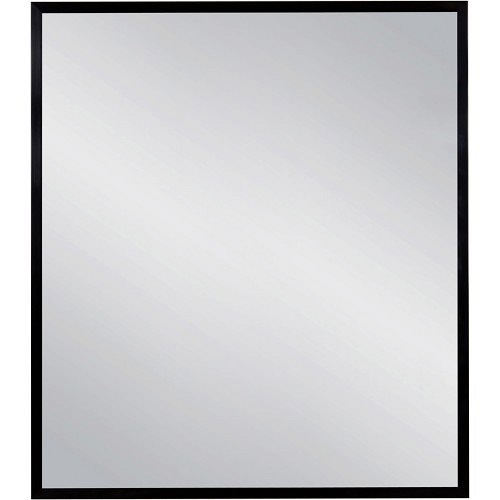 Lustro łazienkowe prostokątne 70x80 cm czarna rama