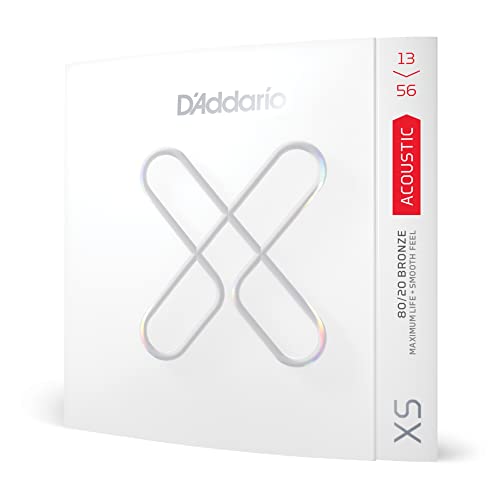 D'Addario Struny do gitary akustycznej 13-56 M, XS 80/20 pokryte brązem