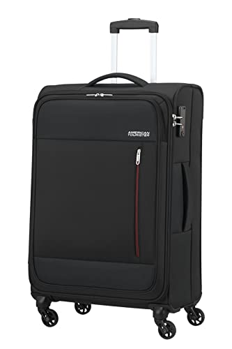 American Tourister Heat Wave 4 kółka walizka na kółkach 68 cm, czarny (Jet Black), Einheitsgröße, Walizka na bagaż