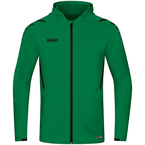 JAKO Damska kurtka treningowa Challenge z kapturem kurtka treningowa Challenge z kapturem sportowy zielony / czarny 38