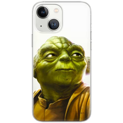ERT GROUP etui na telefon Apple Iphone 13, case oryginalny i oficjalnie licencjonowany przez Star Wars, wzór Yoda 006, optymalnie dopasowane, plecki z TPU cześciowo przeźroczyste