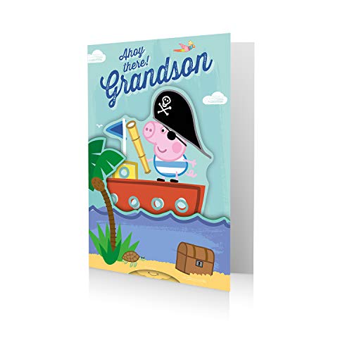 Oficjalna kartka urodzinowa Peppa Pig Grandson, Ahoy There Grandson