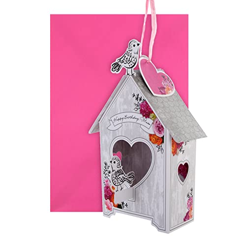 Hallmark Kartka urodzinowa 3D dla mamy - pamiątka wzór domku dla ptaków