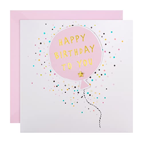 Hallmark Kartka urodzinowa - wzór balonu z efektem 3D