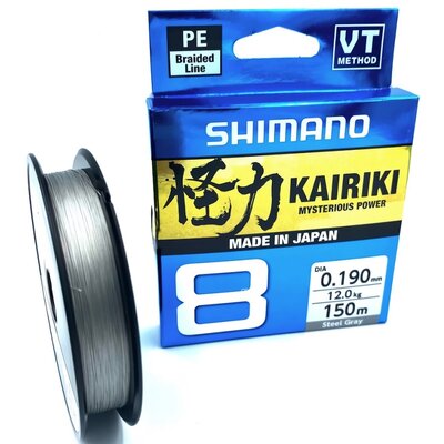 Plecionka SHIMANO Kairiki 8 0.19 mm / 150 m Szary