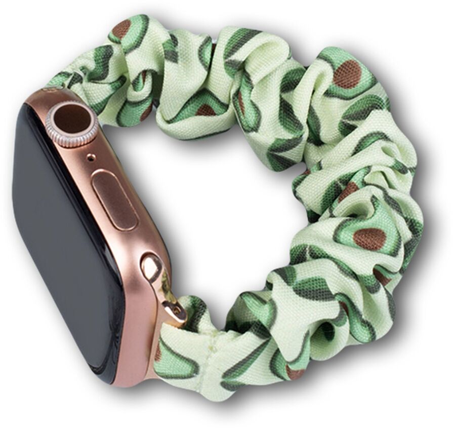 Materiałowa opaska do Watch 7 / 6 / 5 / 4 / 3 / 2 / SE (45 / 44 / 42mm) pasek bransoleta bransoletka na gumce awokado