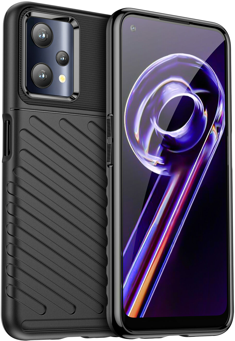 Thunder Case elastyczne pancerne etui pokrowiec Realme 9 Pro czarny