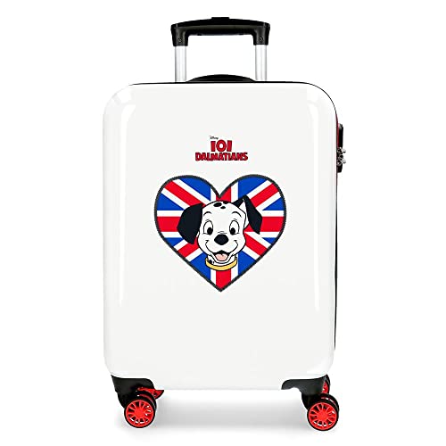 Disney 101 Dalmatas walizka kabinowa wielokolorowa 38 x 55 x 20 cm sztywny ABS kombinowane zamknięcie boczne 34 l 2 kg 4 podwójne koła