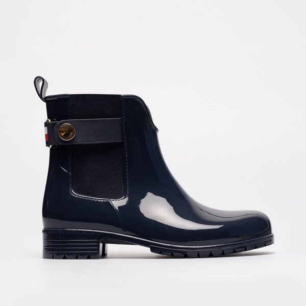 TOMMY HILFIGER ANKLE RAINBOOT WITH METAL DETAIL - Tommy Hilfiger