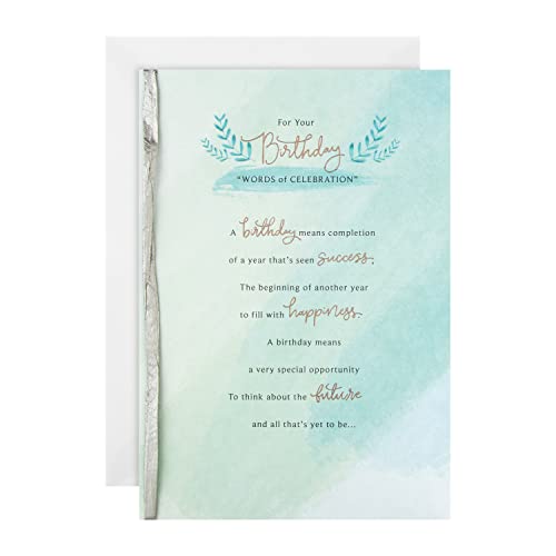 Hallmark Kartka urodzinowa - klasyczny projekt tekstu z wierszem