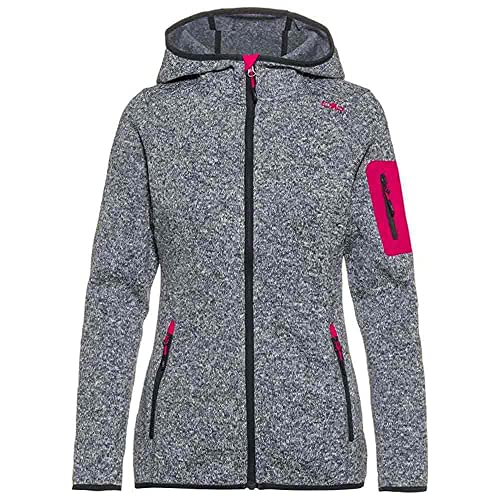 CMP, Damska kurtka Fix Hood, Woman, Titanio-Bianco-Fucsia, 38