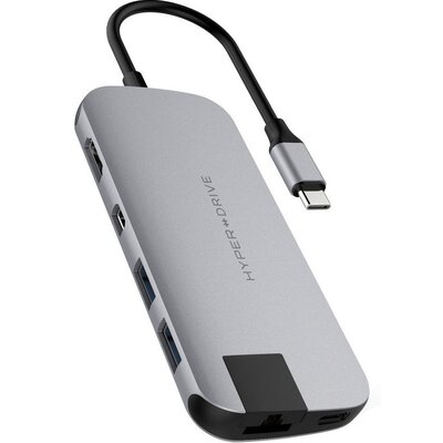 HyperDrive HyperDrive Replikator portów USB-C HyperDrive SLIM szary (HD247A-GRAY)