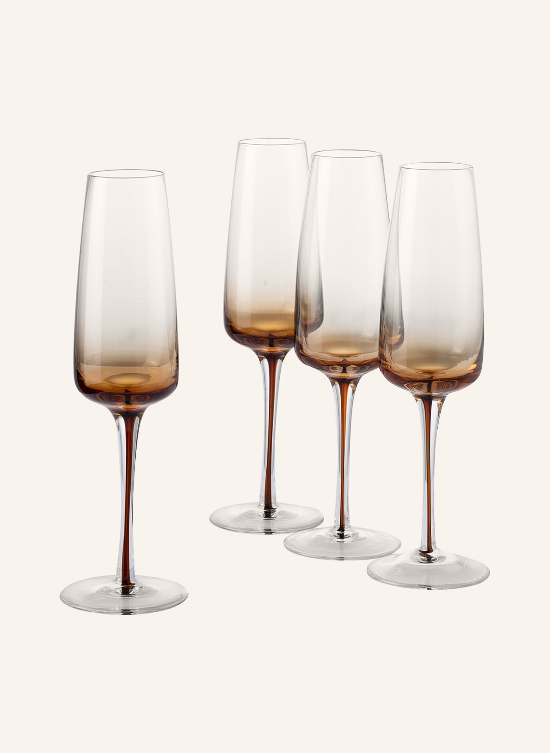 Broste Copenhagen Kieliszki Do Szampana Amber, 4 Szt. gold