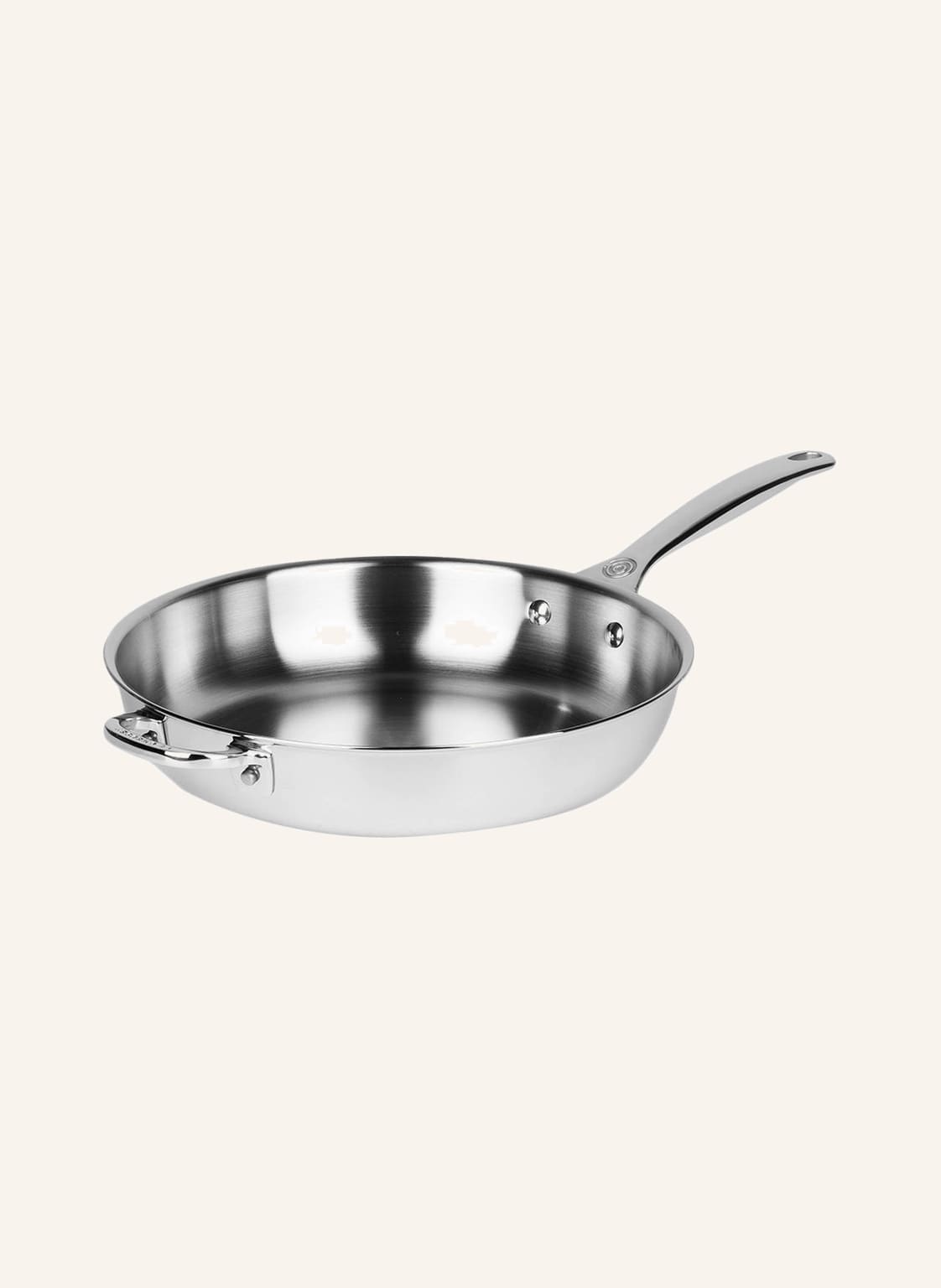 Le Creuset Patelnia 3-Ply Plus silber