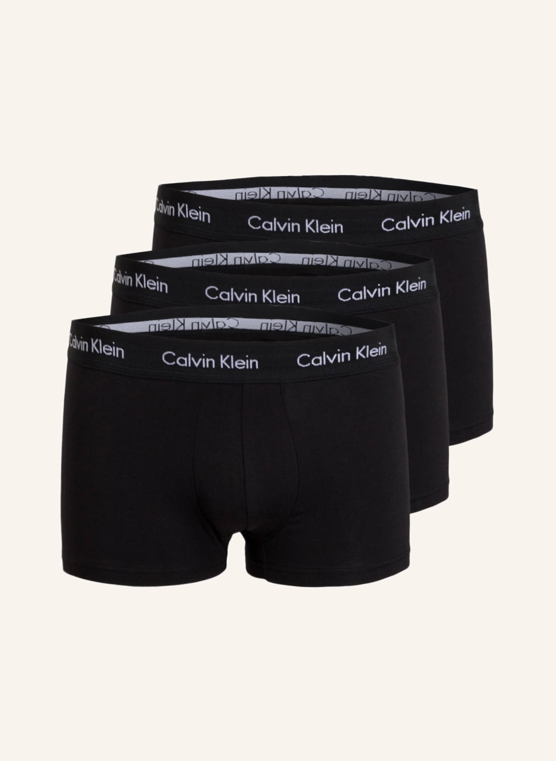 Calvin Klein Bokserki Cotton Stretch, 3 Szt. silber