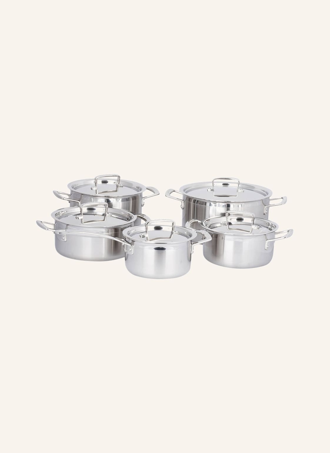 Le Creuset Zestaw Garnków 3-Ply, 5 Szt. silber