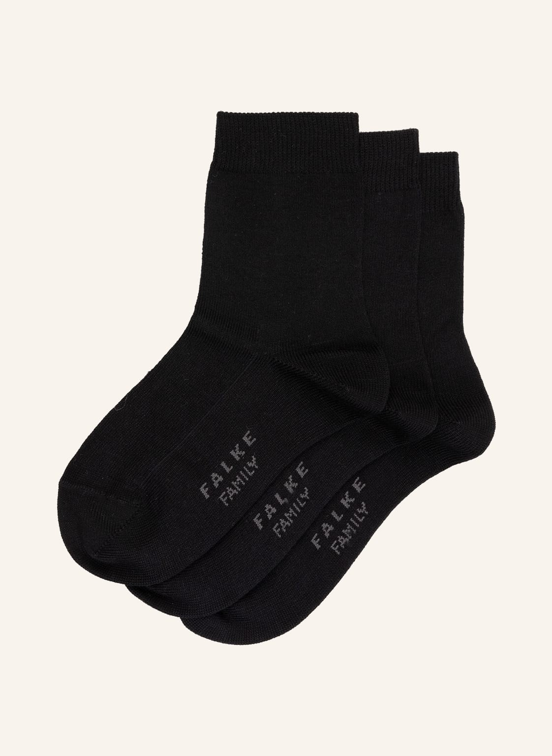 Falke Skarpety Family, 3 Pary schwarz