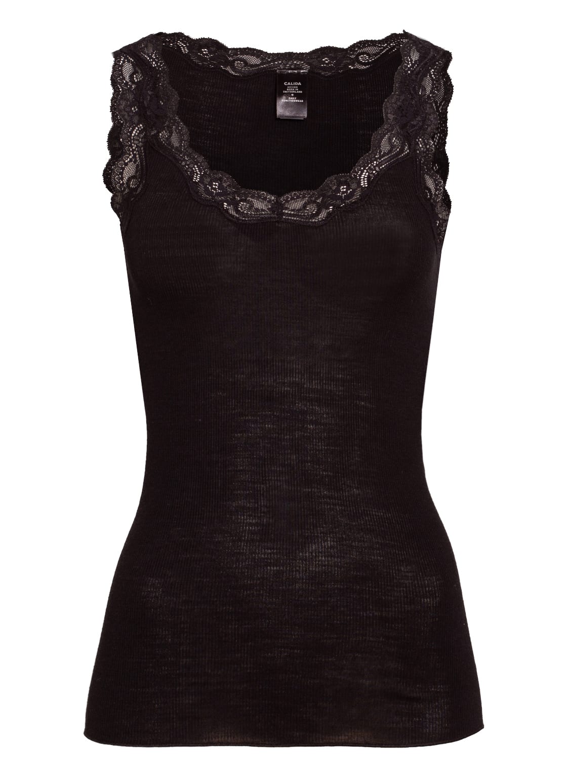 Calida Top Richesse Lace Z Dodatkiem Jedwabiu schwarz