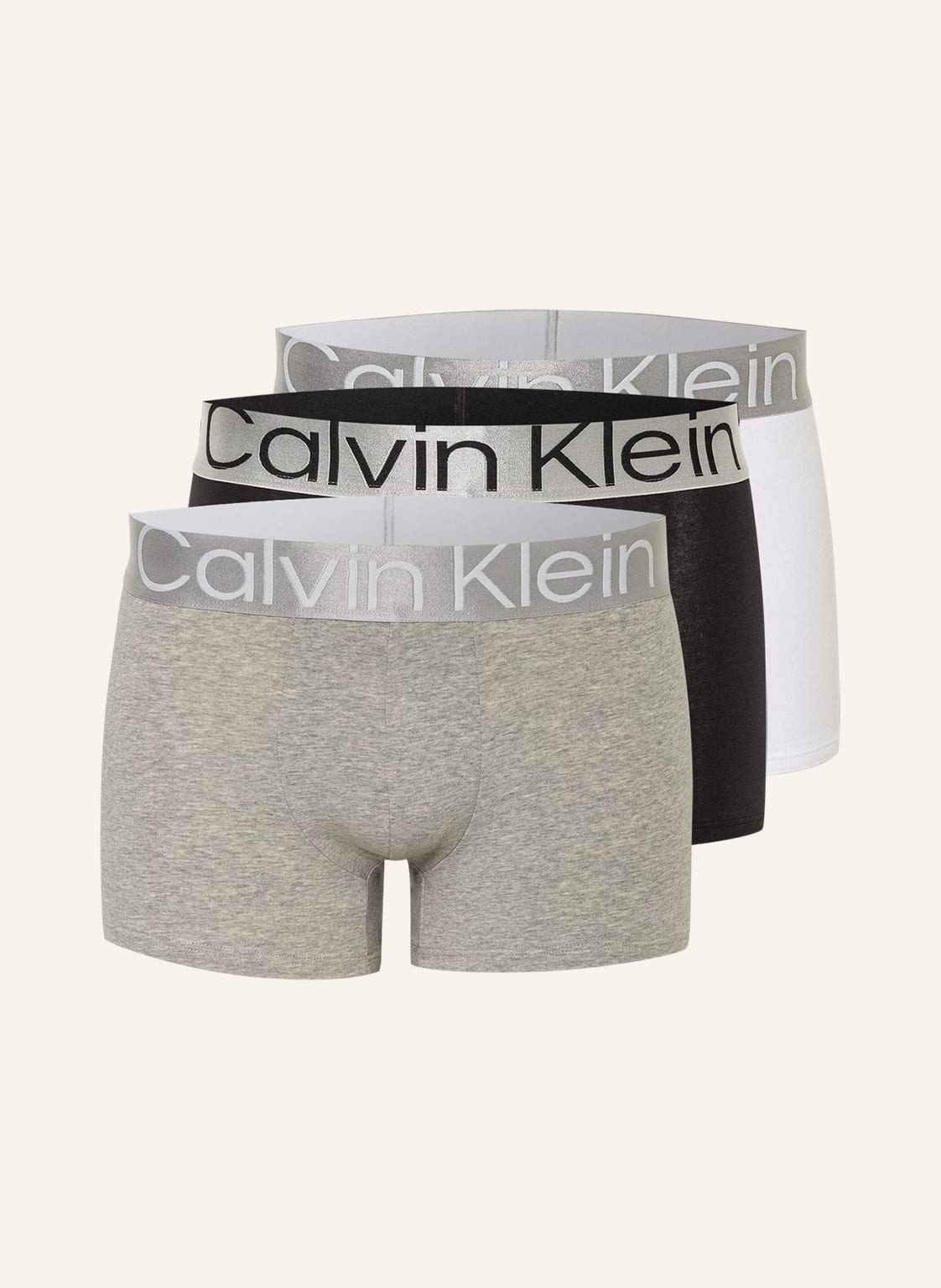 Calvin Klein Bokserki Steel Cotton, 3 Szt. grau