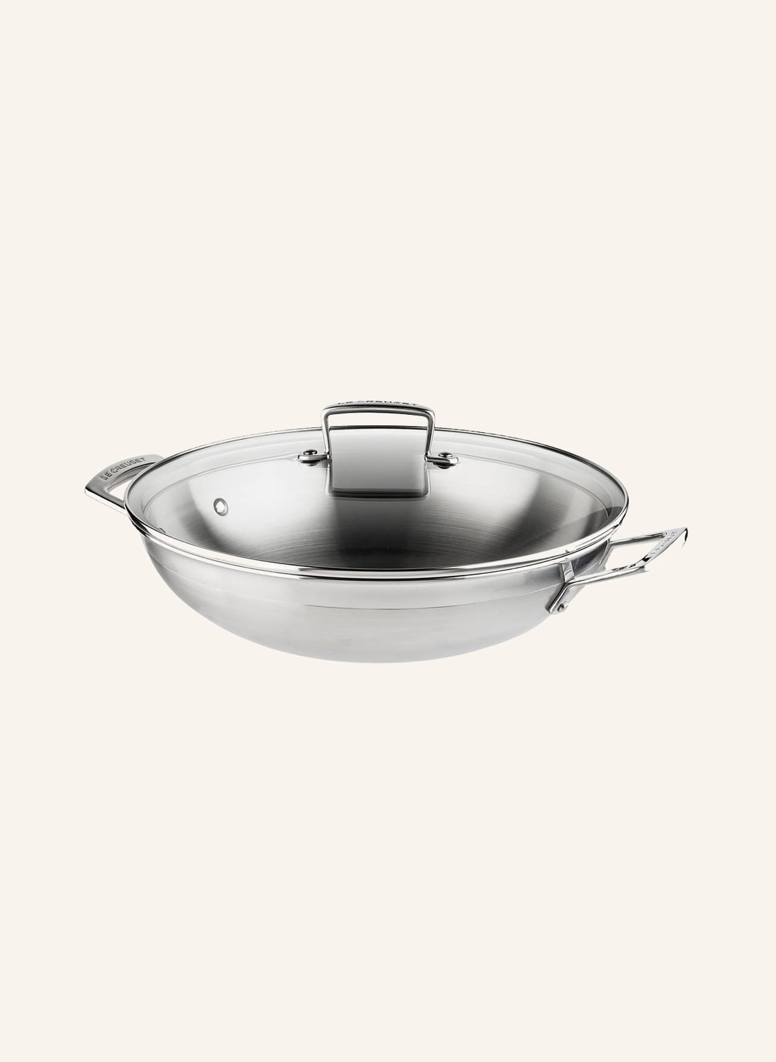 Le Creuset Wok silber