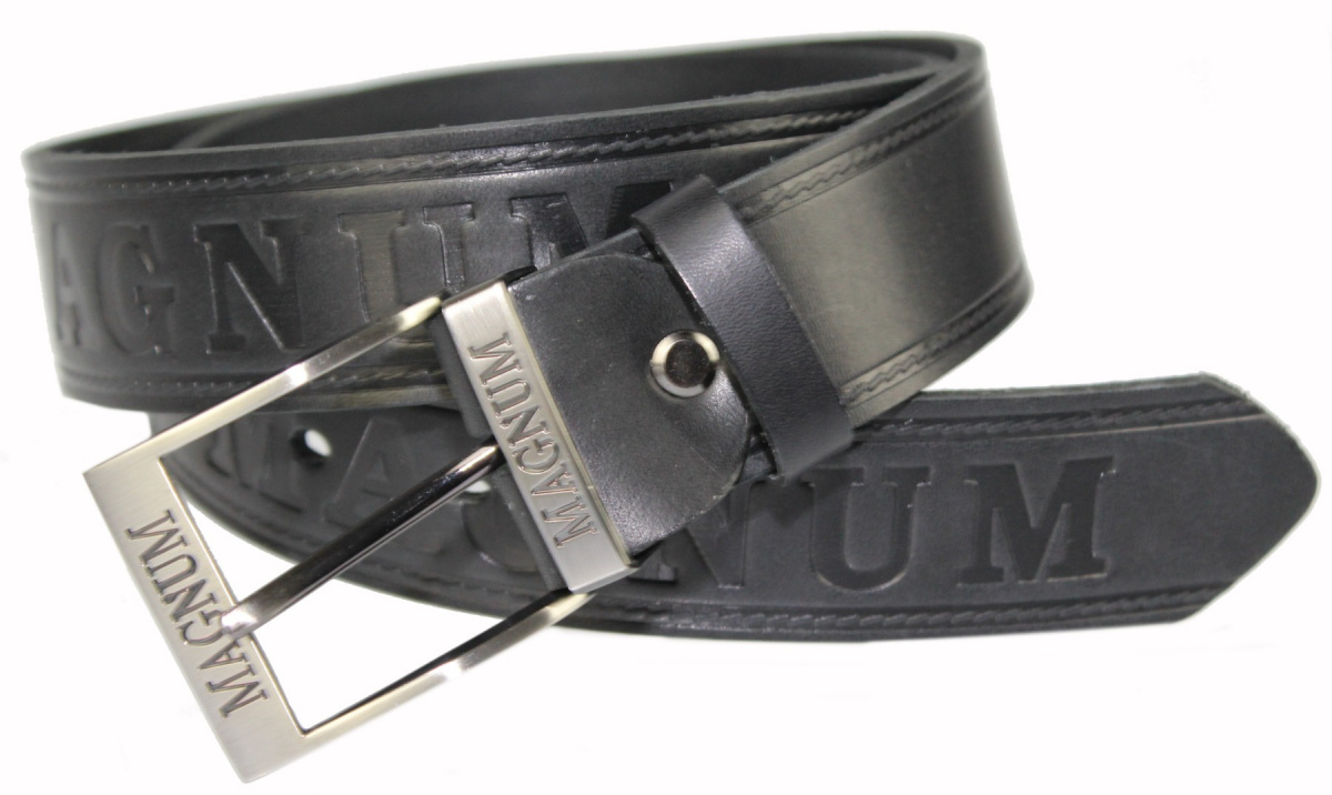 Pasek Męski Skórzany ARUCCE (PL) ''MAGNUM'' Skóra Licowa 40 mm CZARNY