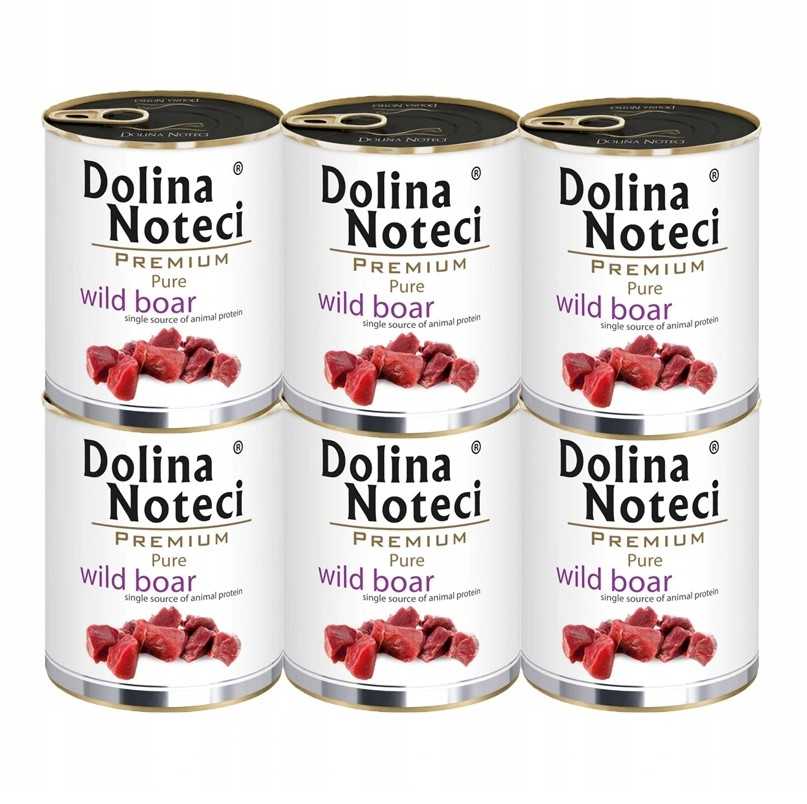 Dolina Noteci Premium Pure BOGATA W DZICZYZNĘ Zestaw 6x 800g