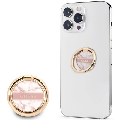 Guess uchwyt Ring stand  różowy/ pink Marble
